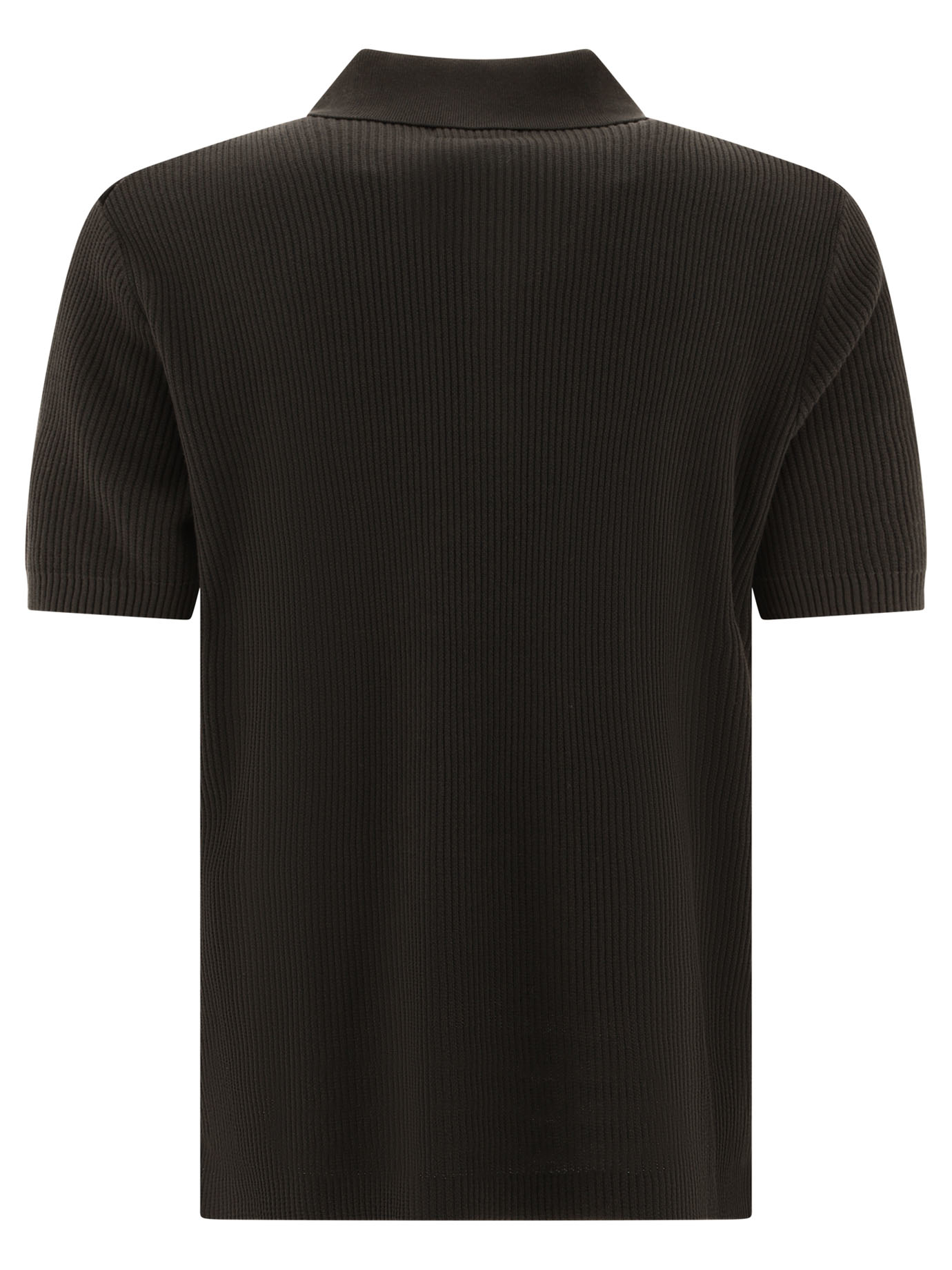 BEAMS PLUS Black   Knit polo shirt